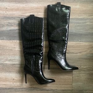 Faux-Crocodile Boots